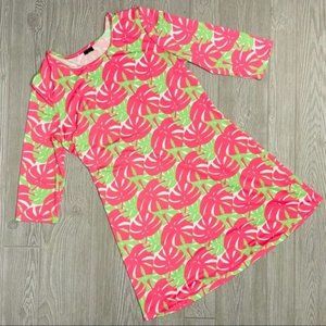 Sailor sailor palm print marina dress neon bright colors beach coastal dress sun